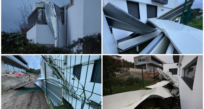 La borrasca "Irene" hace volar 100 metros un tejado en Monteferro