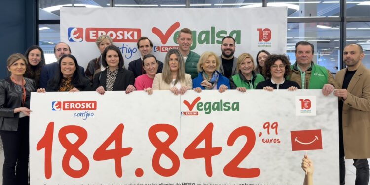 Vegalsa-Eroski y sus clientes aportaron más de 184.000 euros a causas sociales en 2023
