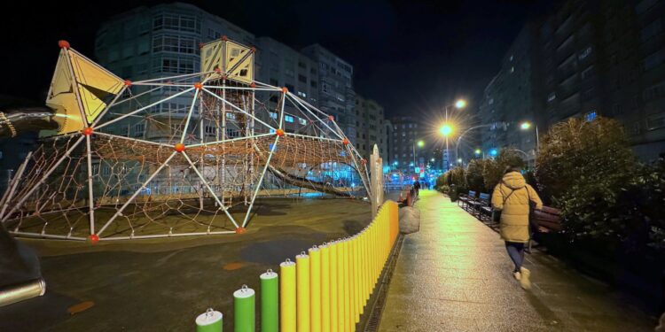La lluvia vacía los parques