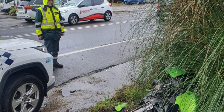Un fallecido en un accidente de moto en la recta de Figueiró, en Tomiño