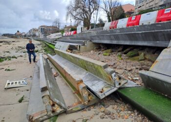 El PP de Vigo urge el arreglo del paseo de Bouzas tras los destrozos causados por los temporales
