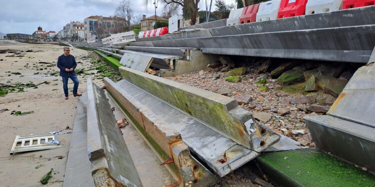 El PP de Vigo urge el arreglo del paseo de Bouzas tras los destrozos causados por los temporales