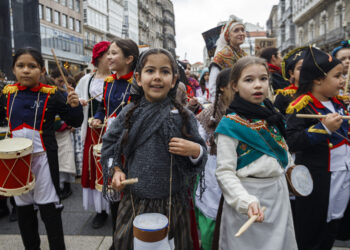 Niños participantes en la Reconquistiña. Reconquista de Vigo 2024. Sonia Daponte