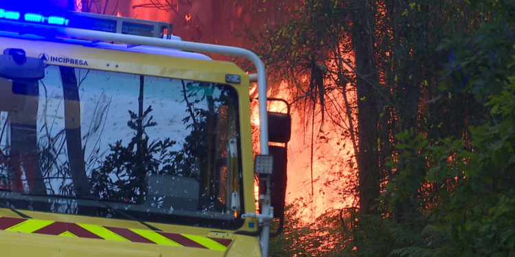 Controlado el incendio de A Cañiza, que afecta a 32 hectáreas