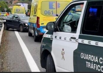 Imagen del vehículo implicado en Tui. / Foto: Guardia Civil
