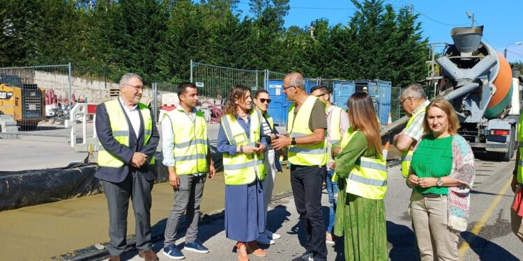 Avanzan las obras de la senda peatonal entre A Ramallosa y Parada