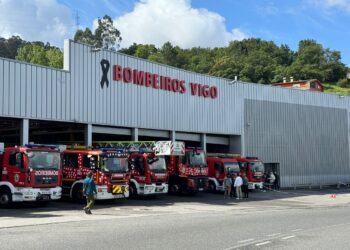 Las sirenas de los bomberos de Vigo resonaron por Sergio