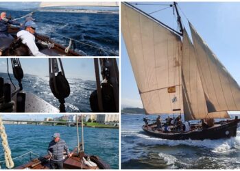 A toda vela a bordo del Galeón Coruxo: enrolados con los marineros de Bouzas