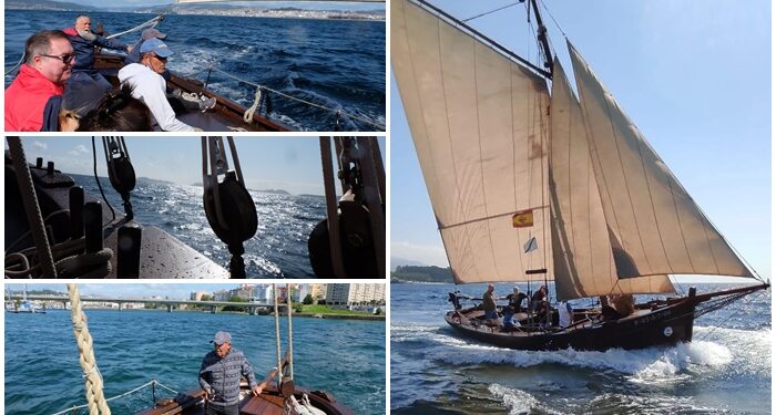 A toda vela a bordo del Galeón Coruxo: enrolados con los marineros de Bouzas