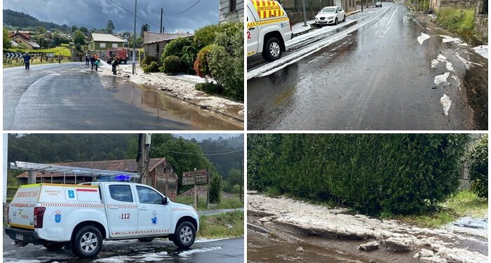 Una espectacular granizada provoca un accidente con siete vehículos implicados en la AP-9