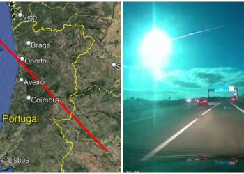 El cielo de Vigo resplandece con una espectacular bola de fuego