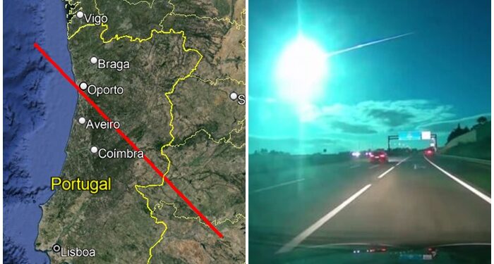 El cielo de Vigo resplandece con una espectacular bola de fuego