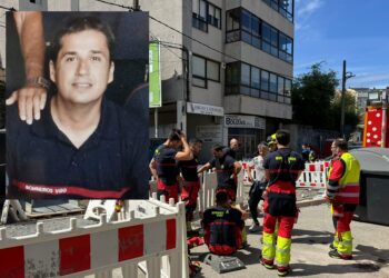 El día más triste de la historia de los bomberos de Vigo: «Descansa en paz Sergio»