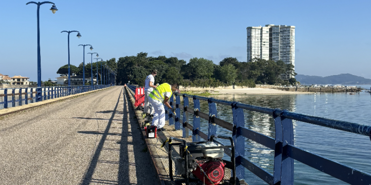 El puente de Toralla se pone a punto para el verano