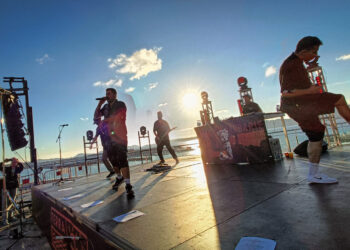 El grupo gallego Rebeliom do Inframundo estrenó la terraza del Festival TerraCeo. Fotos: Sonia Daponte