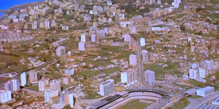 Vigo desde el aire en los años 60