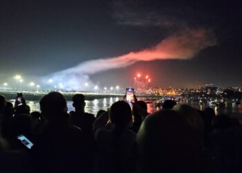 Un mirador privilegiado para contemplar los fuegos de Bouzas