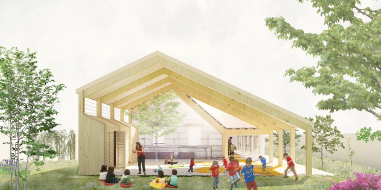 Un prestigioso estudio de Vigo diseña el patio de recreo de un colegio de Baiona