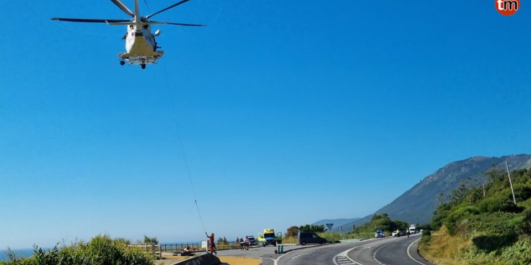Activan un operativo para rescatar a un peregrino herido en A Guarda