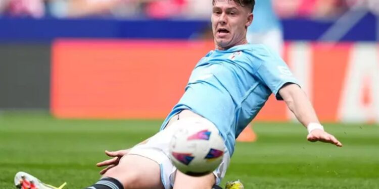 Jorgen Strand Larsen durante un partido con el RC Celta. Foto: Oscar J. Barroso / AFP7 / Europa Press