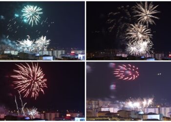 La gran tirada de fuegos artificiales «hipnotiza» Coia: así brilló el cielo de Vigo