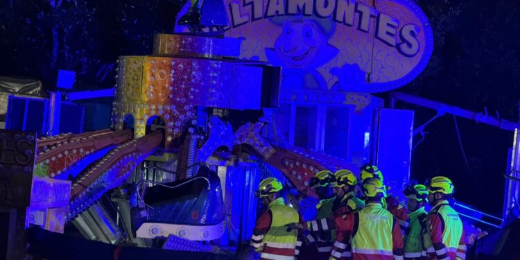 Tragedia en las fiestas de Matamá: muere un hombre al romperse un brazo del «saltamontes»