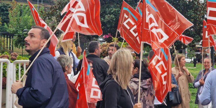 CC.OO. protesta en Vigo por el bloqueo en la negociación de los convenios colectivos