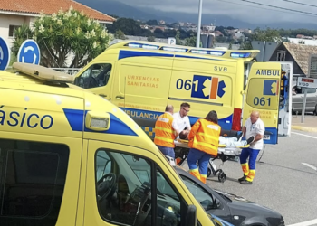 Herido en Vigo un motorista tras la colisión con un coche