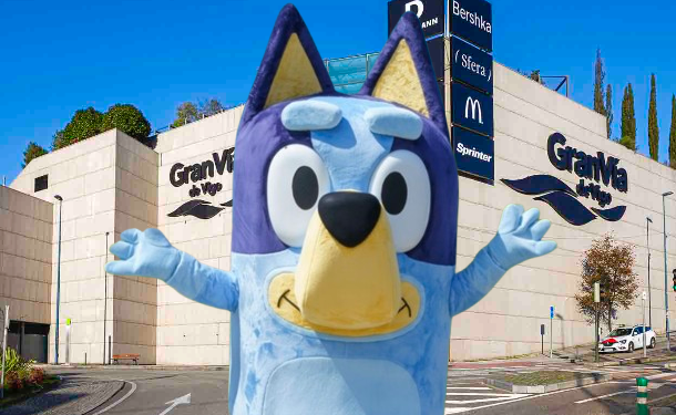 Gran Vía de Vigo recibe a la estrella infantil Bluey