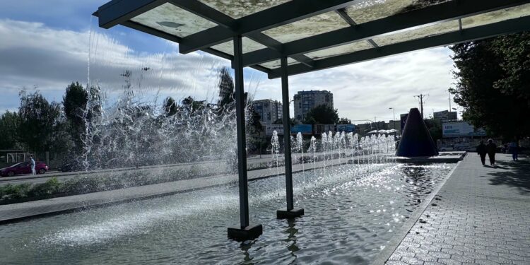 Una fuente refrescante en el barrio de Coia