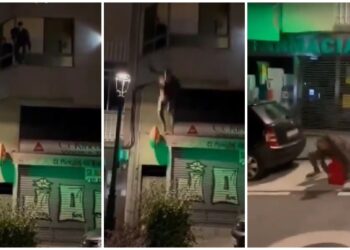 Balconing en Vigo: vídeo viral del peligroso salto de un joven a la calle