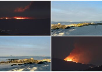 Así se ven los incendios de Portugal desde Vigo