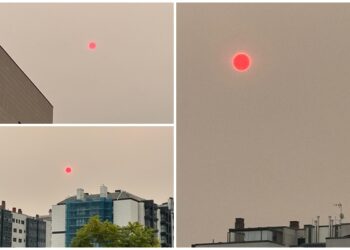 ¿Espectáculo o apocalipsis en el cielo vigués? Así es el ‘sol rojo’