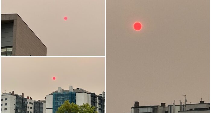 ¿Espectáculo o apocalipsis en el cielo vigués? Así es el ‘sol rojo’