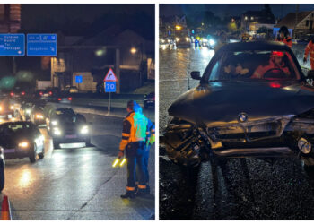 Enésimo colapso en la A-55: un rosario de accidentes causan retenciones