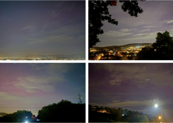 El hechizo de la aurora boreal vuelve a teñir la noche de Vigo