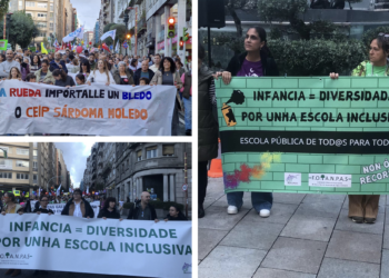 Apoyo multitudinario en Vigo a la manifestación para exigir a la Xunta que «repiense el modelo educativo»