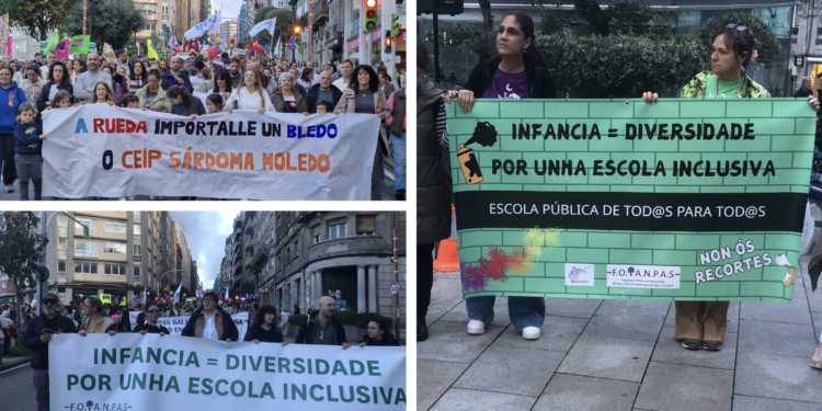 Apoyo multitudinario en Vigo a la manifestación para exigir a la Xunta que «repiense el modelo educativo»