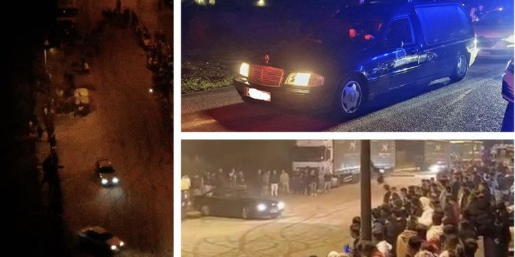 Disuelta una carrera ilegal de coches con un vehículo fúnebre entre los involucrados