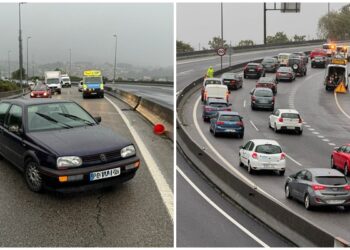 Accidente múltiple en la A-55