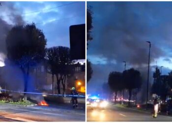 Un incendio deja sin luz, y atrapados, a vecinos de Gran Vía