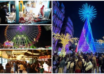 Una multitud abarrota Vigo en su primer domingo de Navidad
