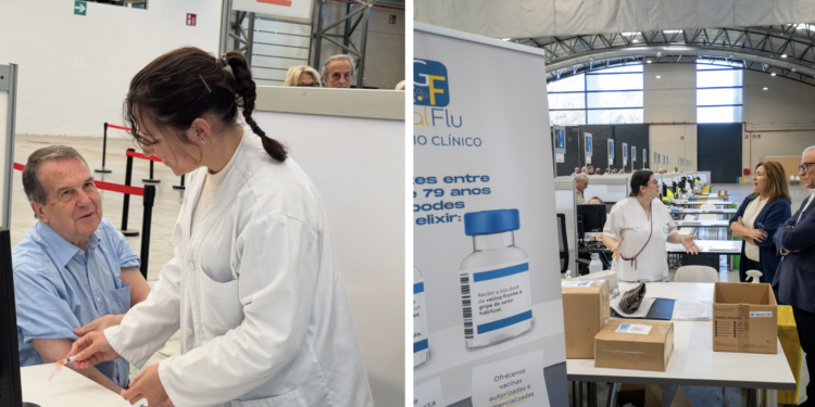 Caballero, entre las 12.000 personas vacunadas de gripe y Covid en el Ifevi