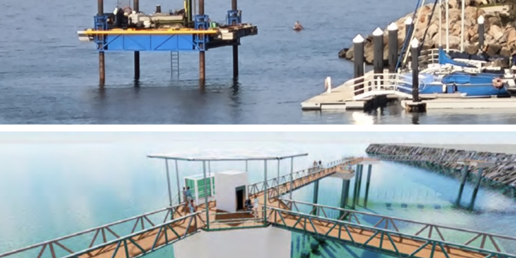 El esbozo del observatorio submarino ya asoma en Bouzas