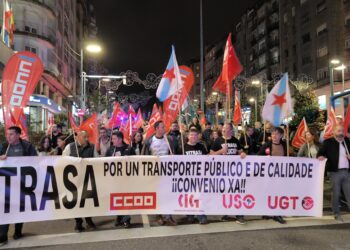 La plantilla de Vitrasa vuelve a tomar las calles