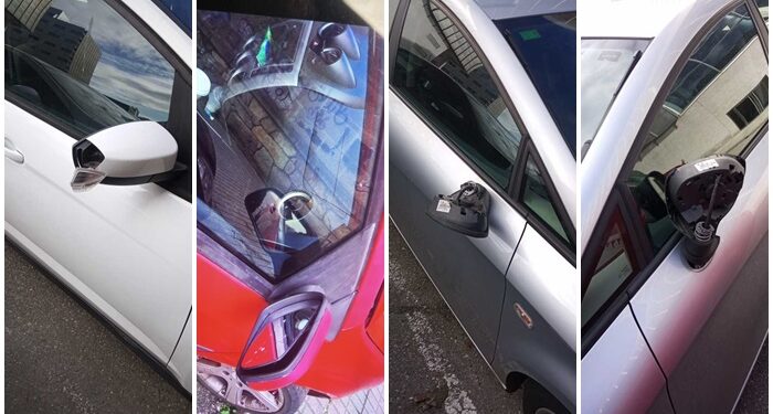 Detenido por romper los retrovisores de siete coches