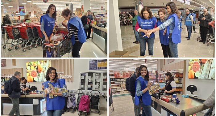 Diana Nogueira, una voluntaria más a pie de supermercado