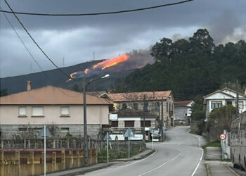 Extinguido un incendio forestal de Arbo tras calcinar 12 hectáreas