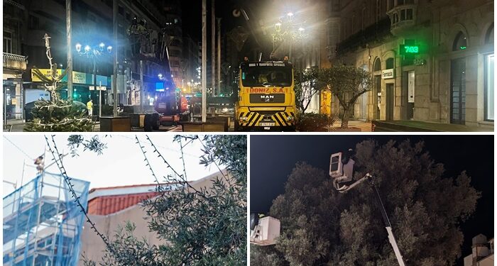 En pie de guerra por los preparativos de la Navidad de Vigo