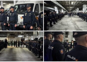 Casi 200 agentes de la Policía Nacional salen hacia Valencia para sumarse a las tareas de ayuda por la DANA